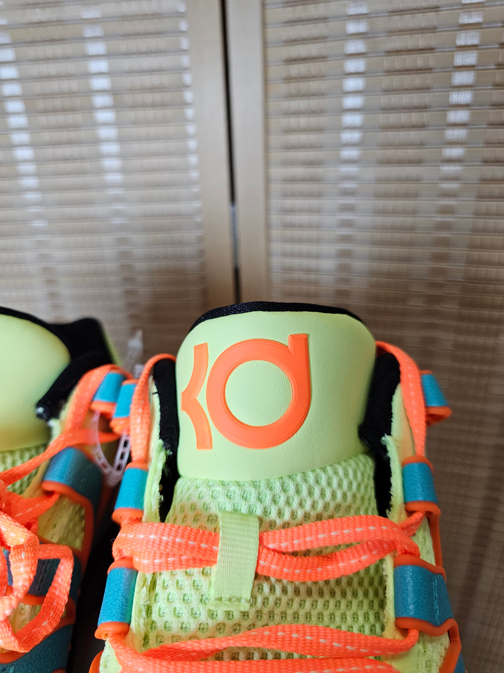 Nike KD 18 Easy Money Basketball Shoes Volt Orange Blue HV1993-301 Men 12