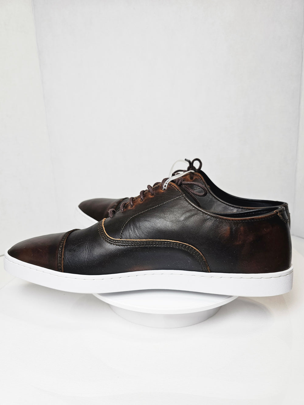 Allen Edmonds Park Avenue Cap Toe Dress Sneaker Brown Leather Men's US 8 D