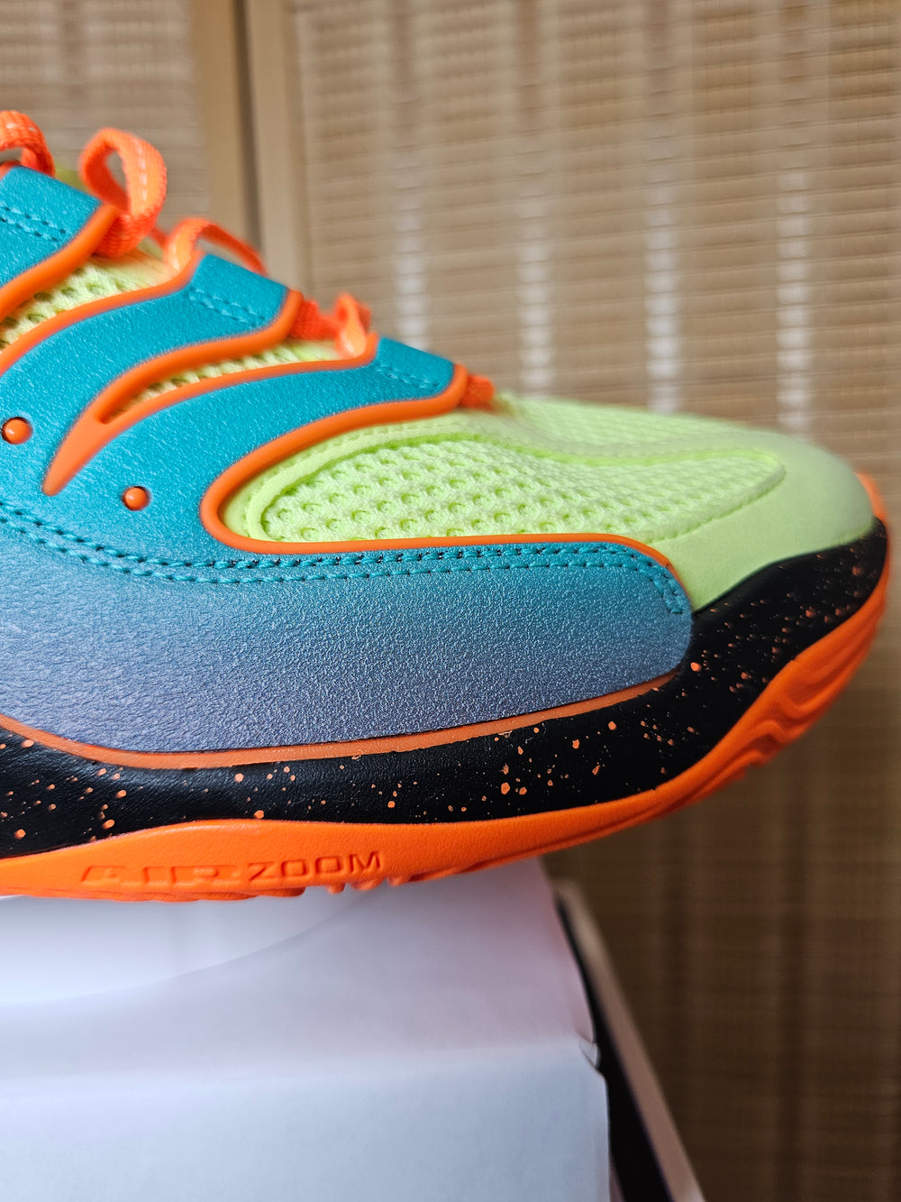 Nike KD 18 Easy Money Basketball Shoes Volt Orange Blue HV1993-301 Men 12