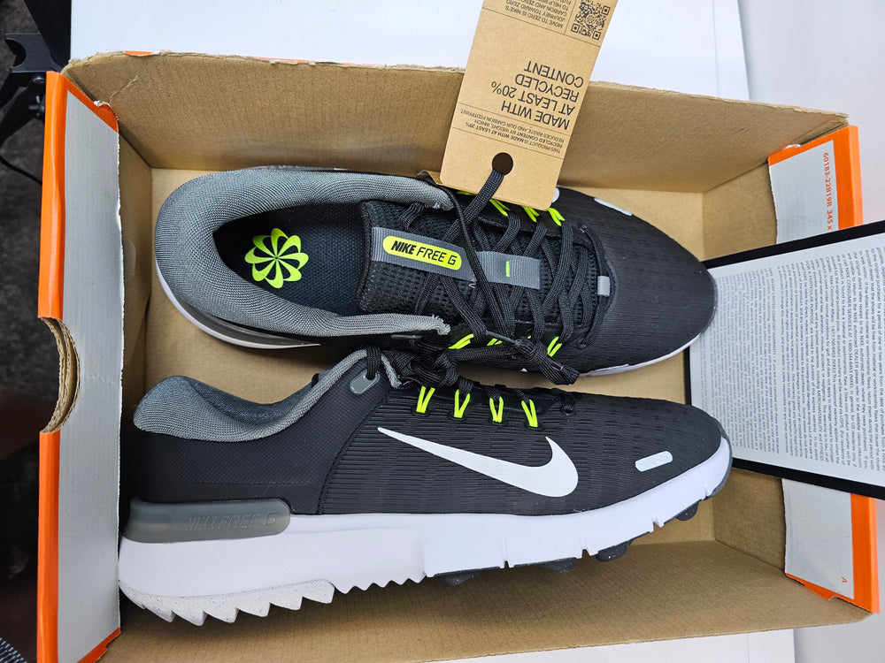 NEW Nike Free Golf NN Men's Size 11 Black White Golf Shoes FQ7875-001 Box No Lid