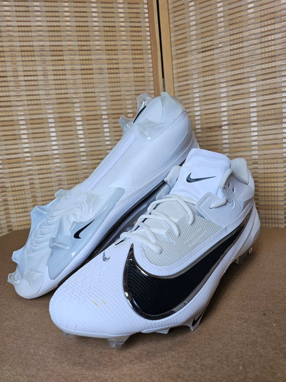 Nike Vapor Edge Elite 360 2 Football Cleats White Black FJ6125-100 US 15 Wide