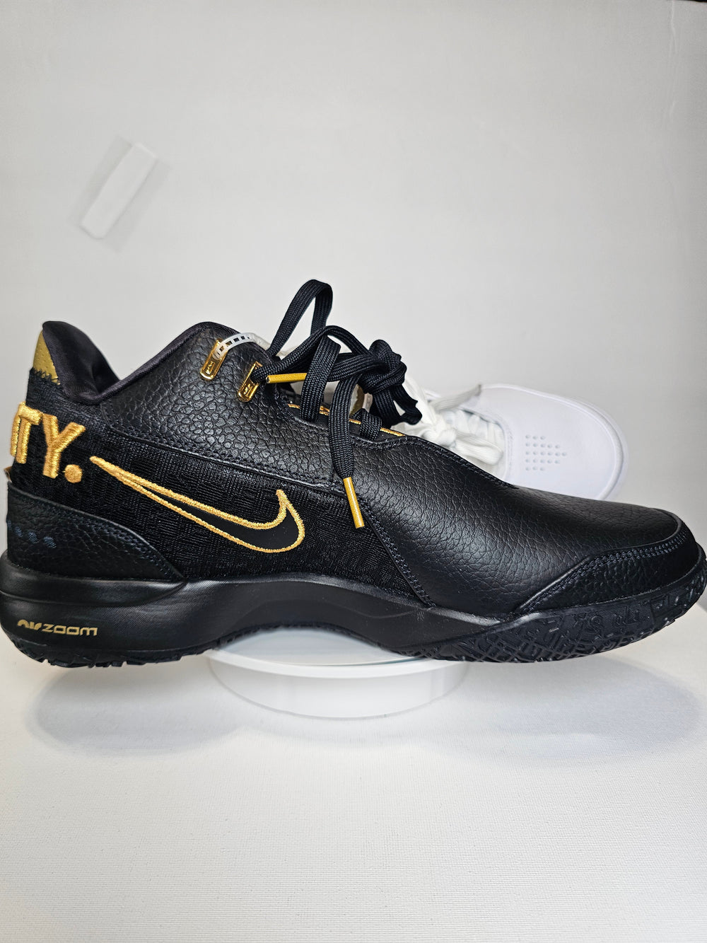 Nike LeBron NXXT Gen AMPD Equity White Black Gold Men's Size 11 FJ1566-13