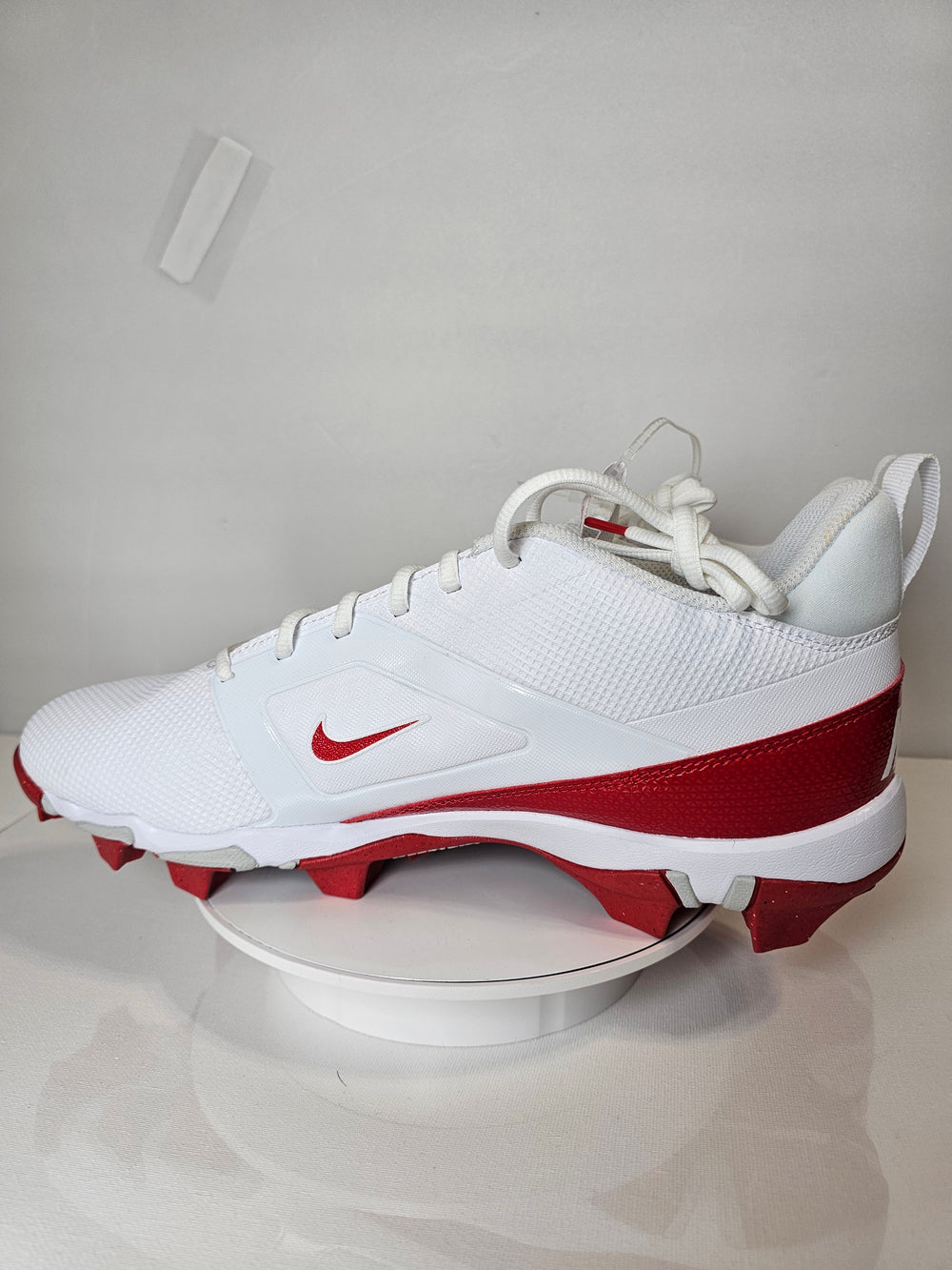 Nike Alpha Huarache 4 Elite Baseball Cleats White Red FN0028-102 Men's Size 11