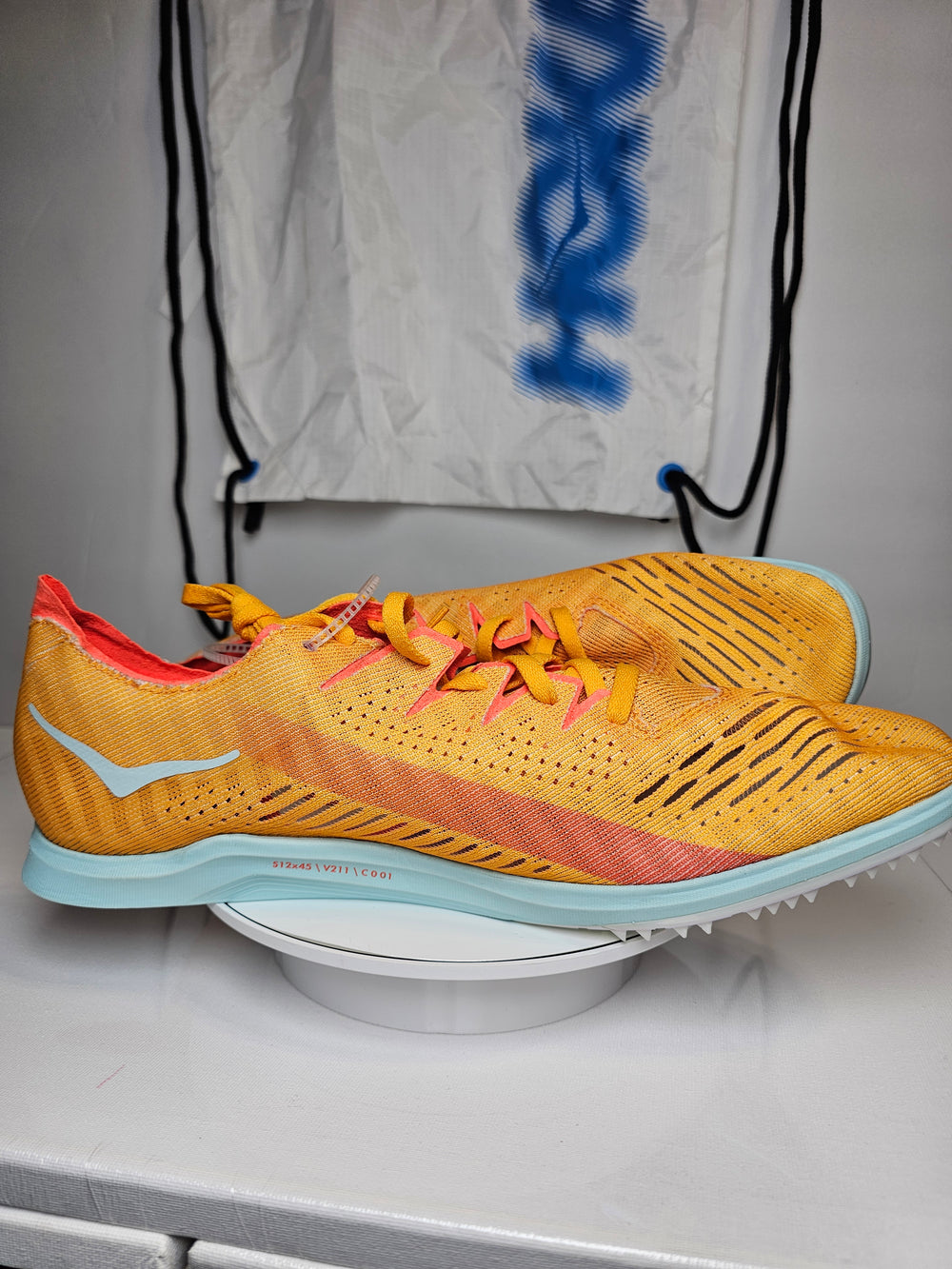 Hoka Cielo x LD Radiant Yellow/Camellia Carbon Fiber Track Spikes W14/M13 NWOB