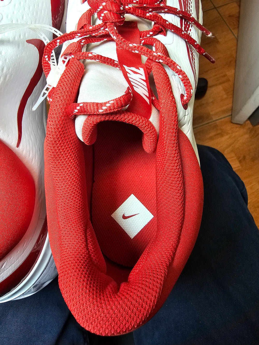 Nike Alpha Huarache Elite 4 Low Baseball Cleats Red White Men's 16 FD2745-109