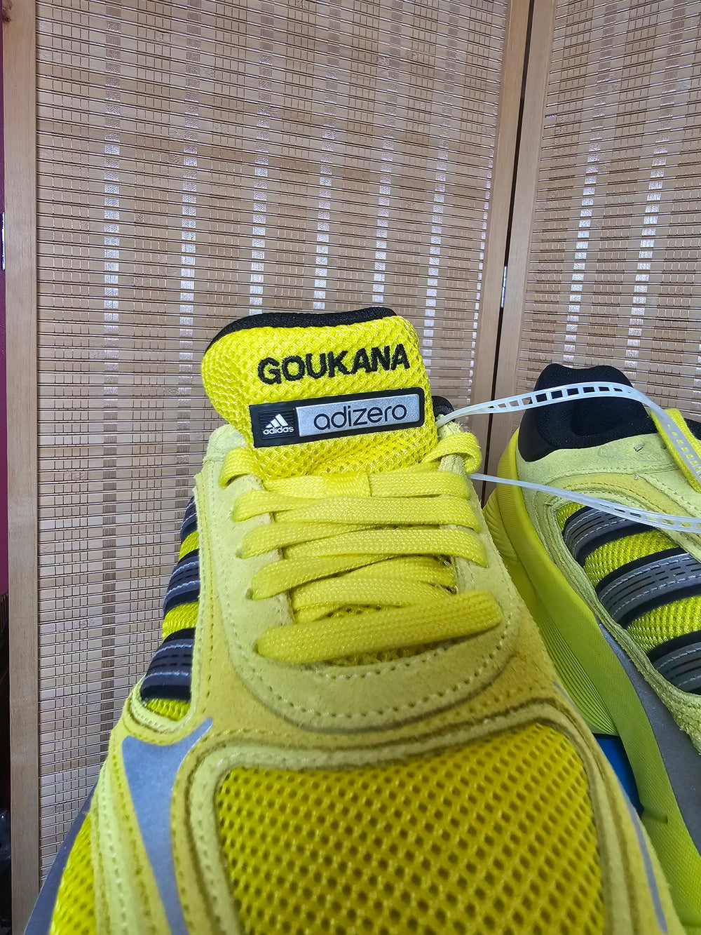 Adidas Adizero Goukana JP7177 Yellow Light Yellow Men's Running Shoes Size 10.5