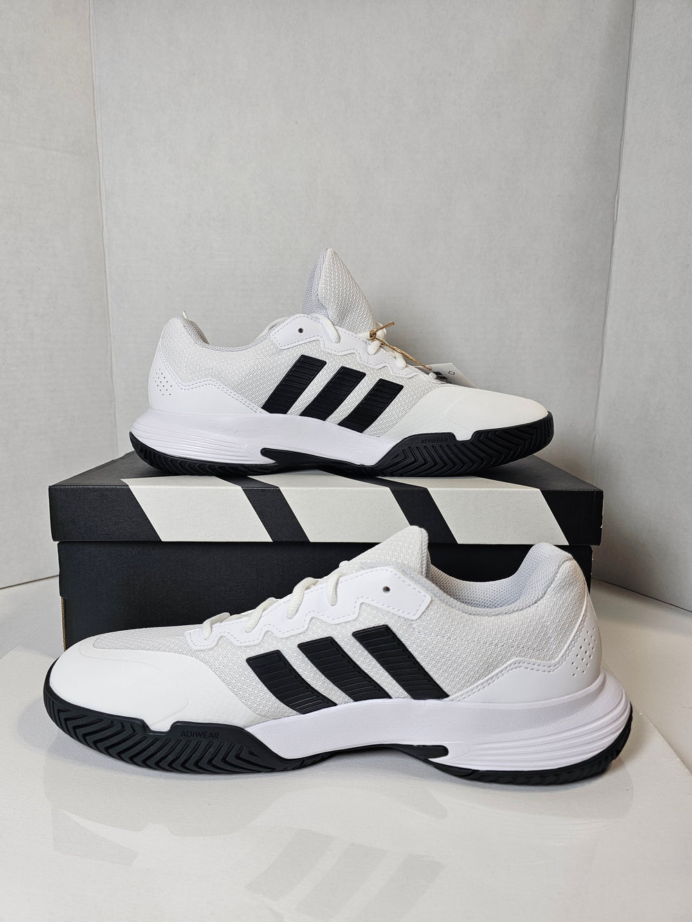 adidas GameCourt 2 M Men's Tennis Shoes Size 10 White Black KI0781 New
