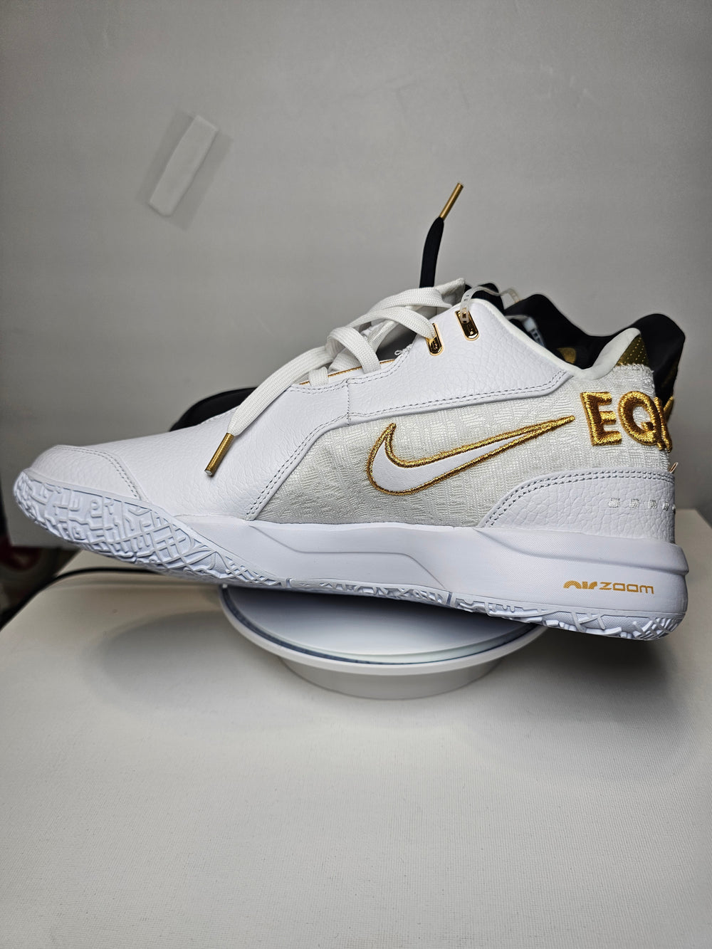 Nike LeBron NXXT Gen AMPD Equity White Black Gold Men's Size 11 FJ1566-13