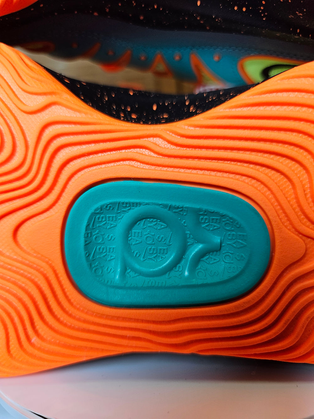 Nike KD 18 Easy Money Basketball Shoes Volt Orange Blue HV1993-301 Men 12