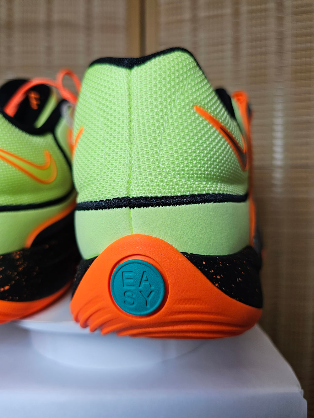 Nike KD 18 Easy Money Basketball Shoes Volt Orange Blue HV1993-301 Men 12