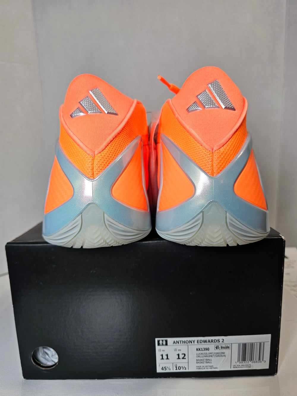 Adidas AE 2 All-Star Orange Silver KK1390 size 11 Anthony Edwards