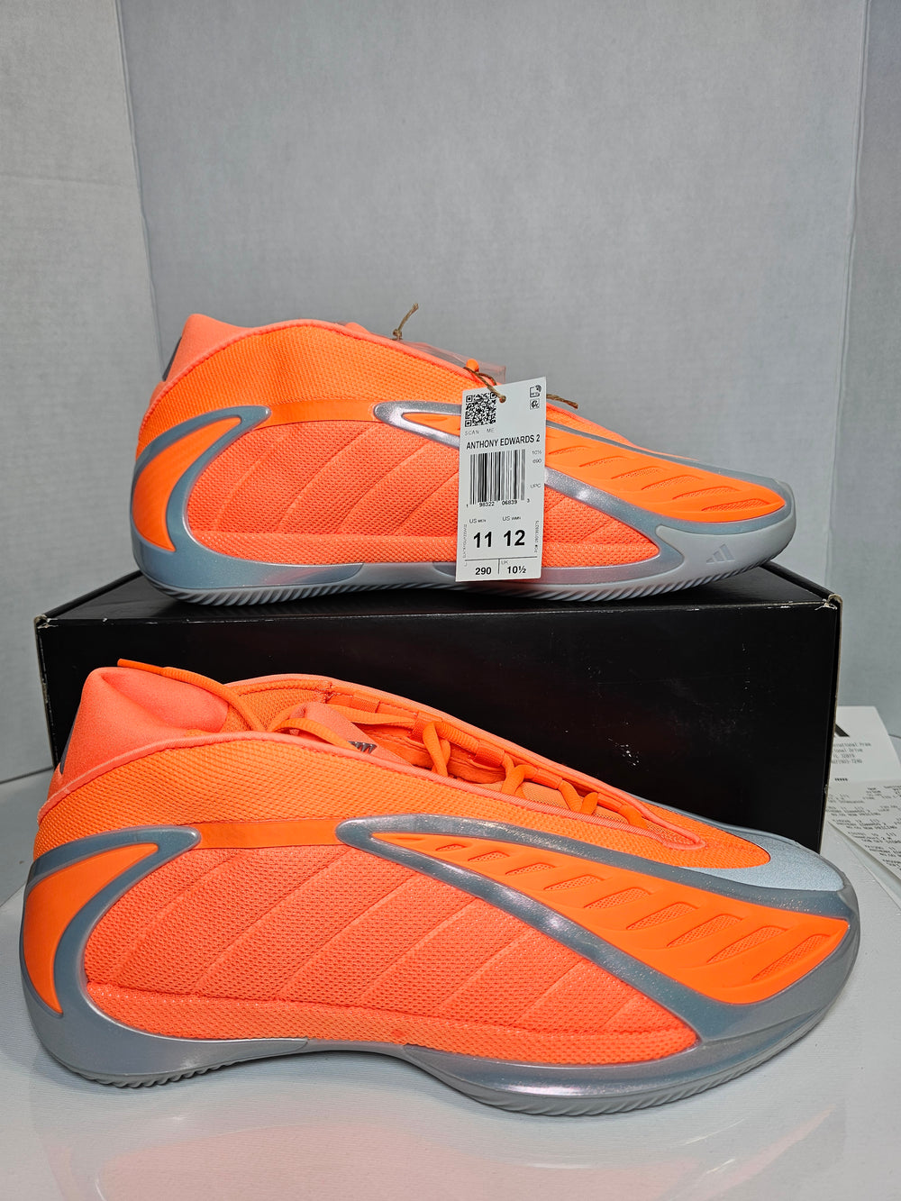Adidas AE 2 All-Star Orange Silver KK1390 size 11 Anthony Edwards
