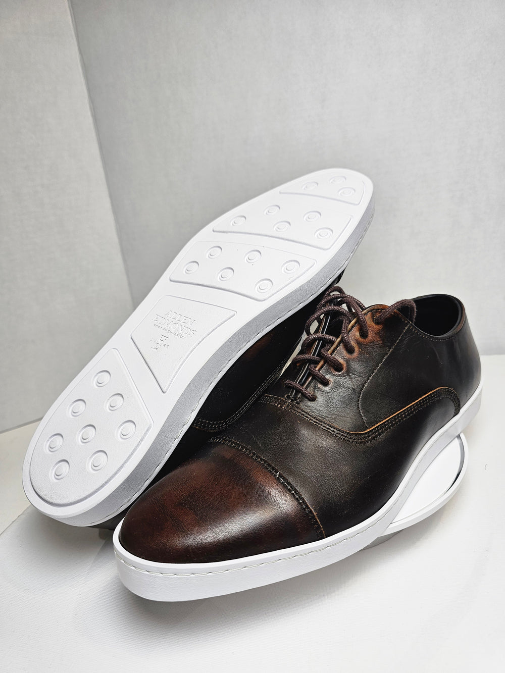 Allen Edmonds Park Avenue Cap Toe Dress Sneaker Brown Leather Men's US 8 D