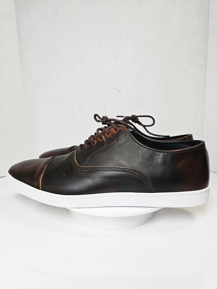 Allen Edmonds Park Avenue Cap Toe Dress Sneaker Brown Leather Men's US 8 D
