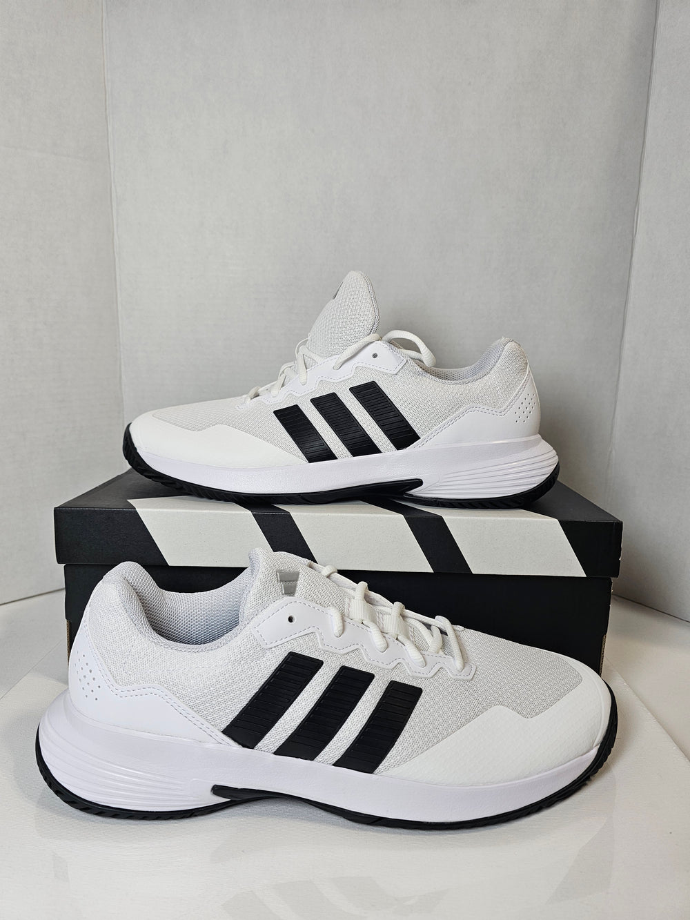 adidas GameCourt 2 M Men's Tennis Shoes Size 10 White Black KI0781 New