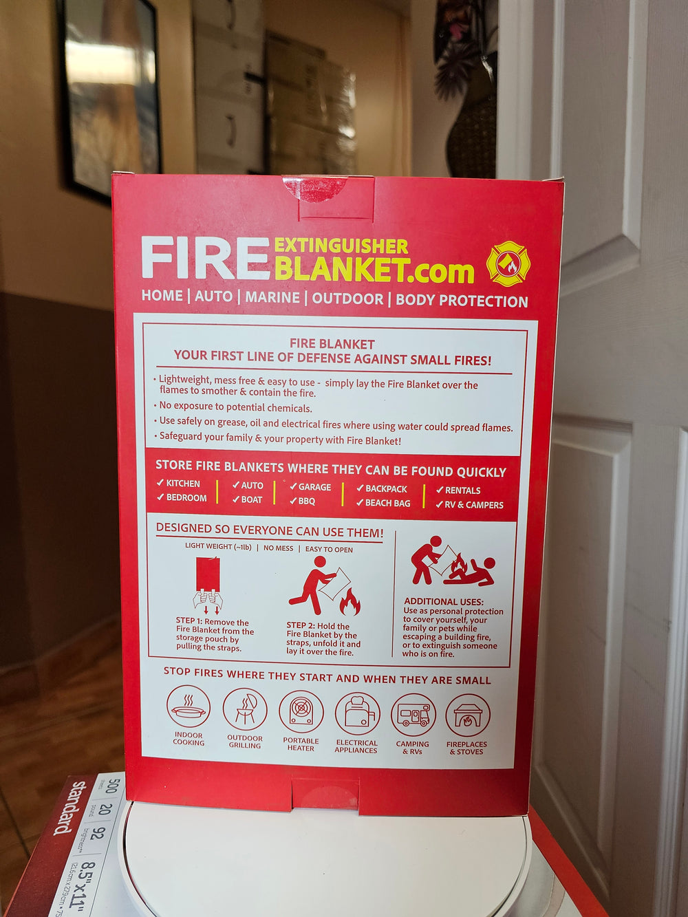 2  Fire Blanket 40x40 (2 pcs) Fiberglass Flame Retardant Kitchen Safety NEW