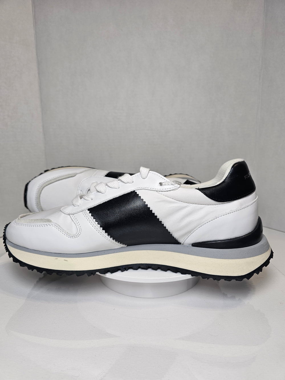 Kurt Geiger London Regan Sneakers Black White Leather Men's EU 42 UK 8 US 9