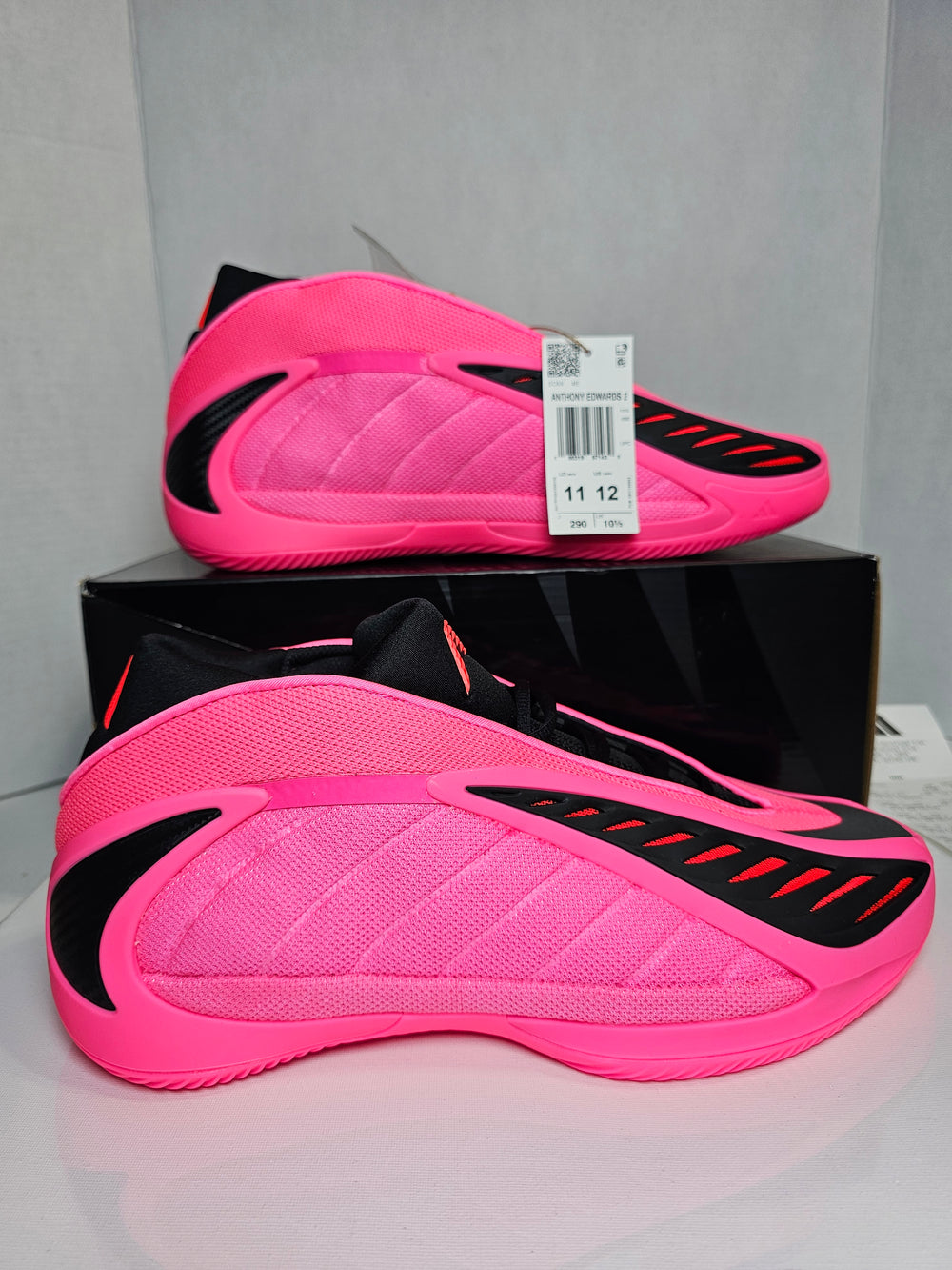 adidas AE 2 Anthony Edwards Lucid Pink Black KJ2363 Men's Size 11 New