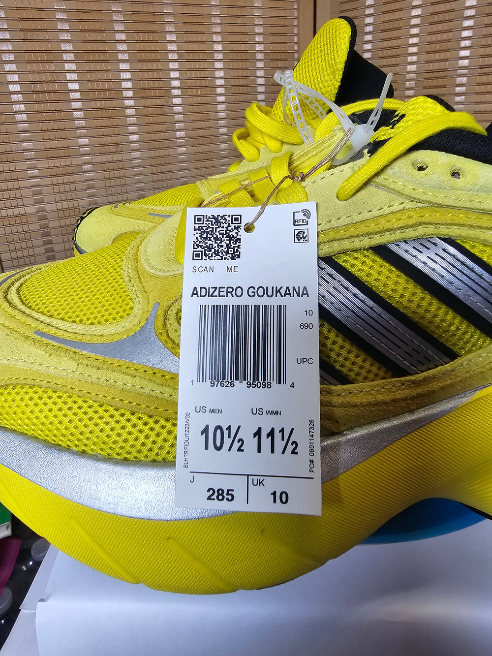 Adidas Adizero Goukana JP7177 Yellow Light Yellow Men's Running Shoes Size 10.5
