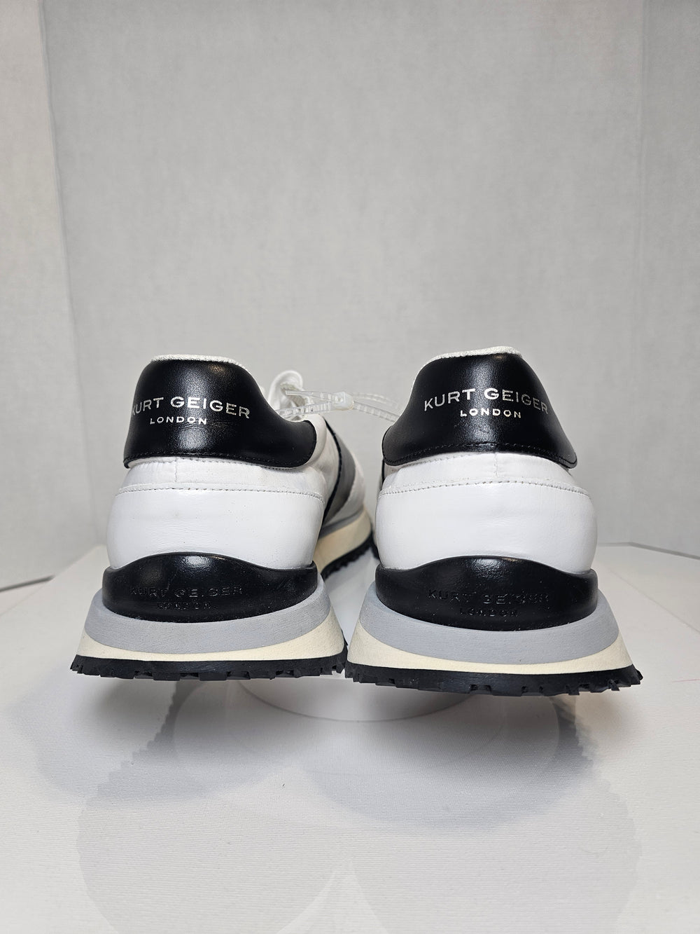 Kurt Geiger London Regan Sneakers Black White Leather Men's EU 42 UK 8 US 9