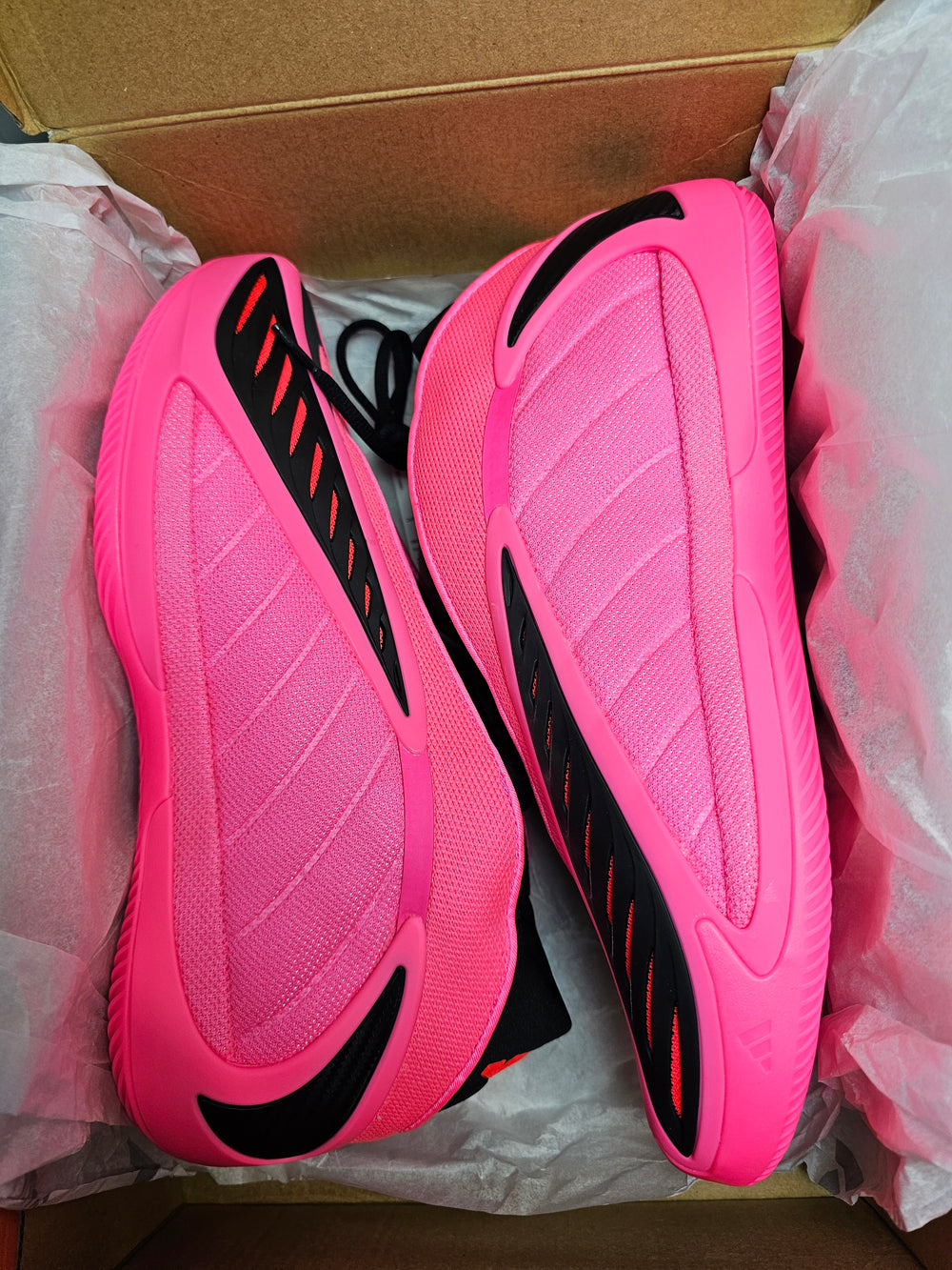 adidas AE 2 Anthony Edwards Lucid Pink Black KJ2363 Men's Size 11 New