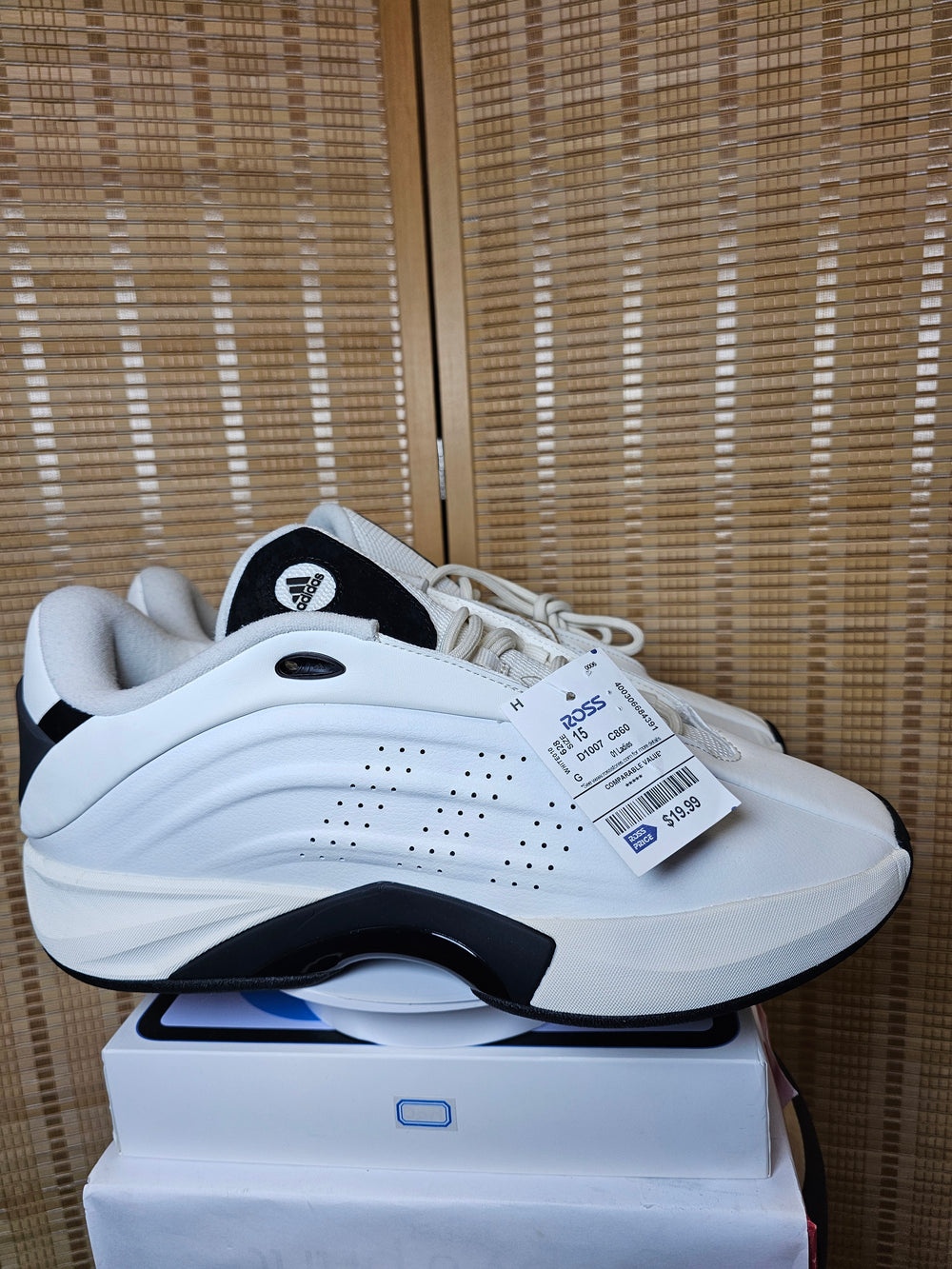 Adidas Nova IIInfinity 003 JQ2770 Basketball Shoes White Black Men's Size 15