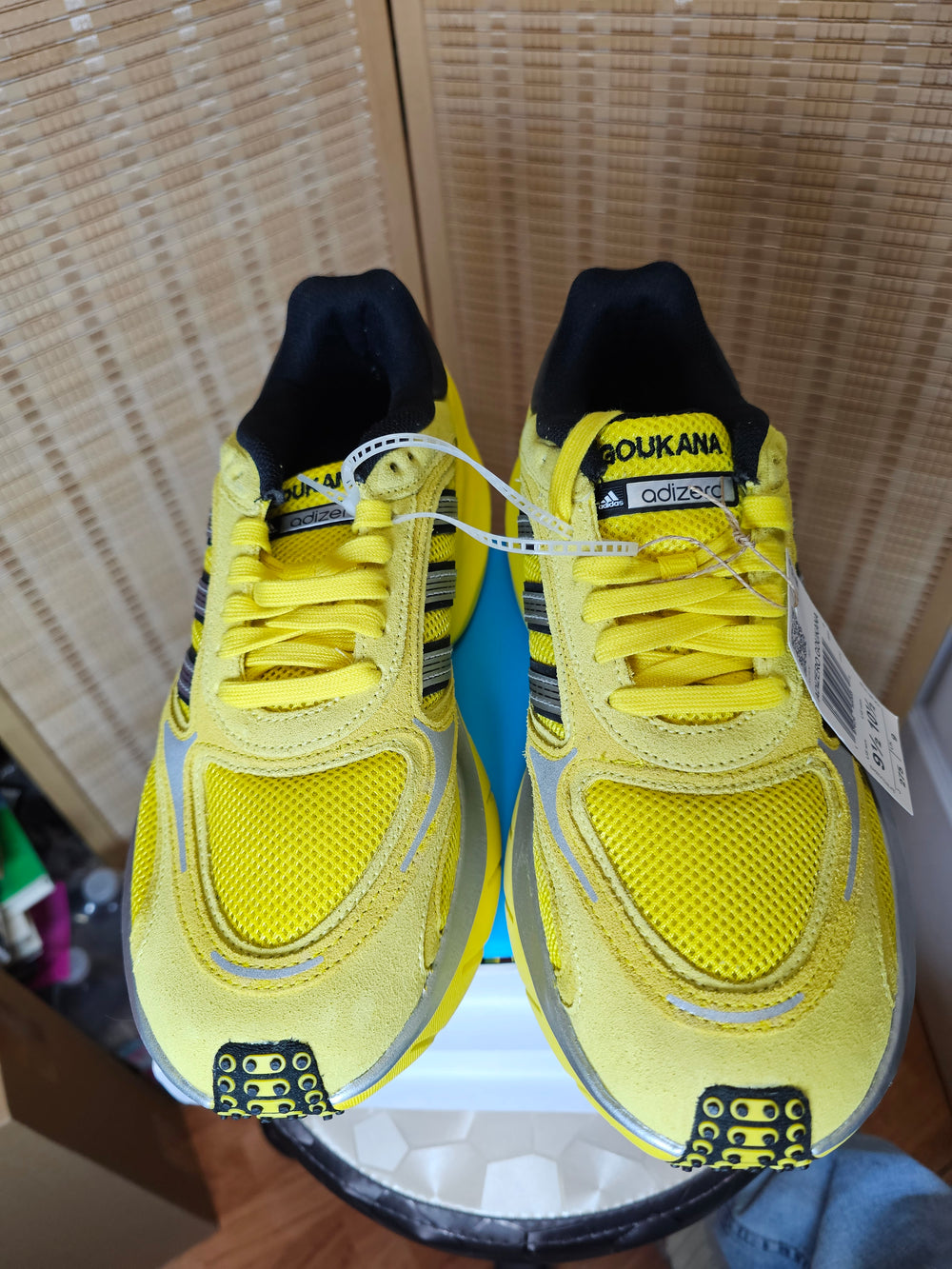 Adidas Adizero Goukana JP7177 Yellow Light Yellow Men's Running Shoes Size 10.5