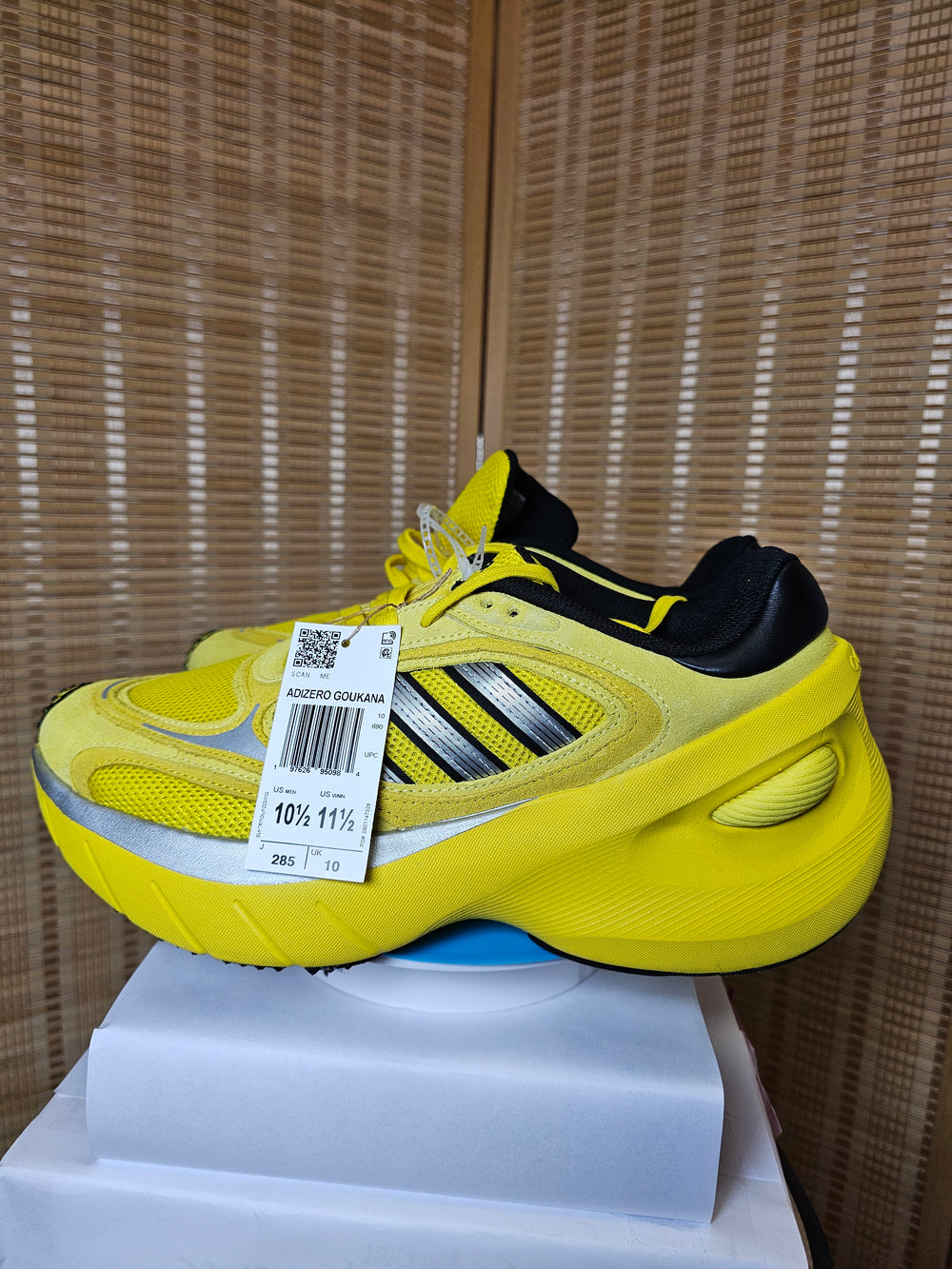 Adidas Adizero Goukana JP7177 Yellow Light Yellow Men's Running Shoes Size 10.5
