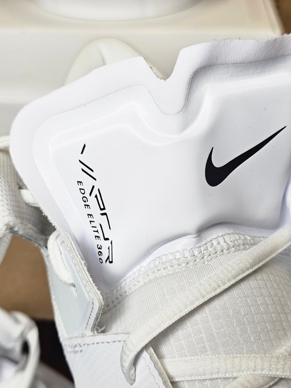 Nike Vapor Edge Elite 360 2 Football Cleats White Black FJ6125-100 US 15 Wide