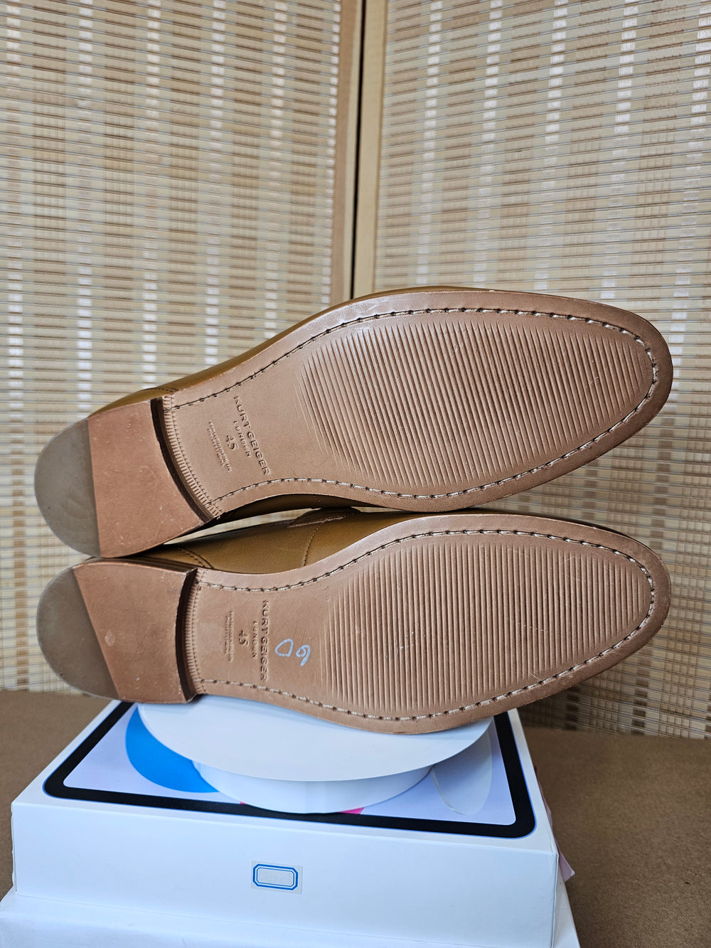 Kurt Geiger London Ali Woven Bit Loafers Men's Brown Leather US 11 EU 45 Portuga