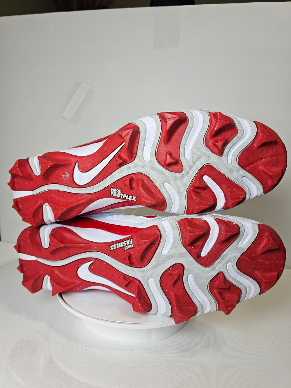 Nike Alpha Huarache 4 Elite Baseball Cleats White Red FN0028-102 Men's Size 11