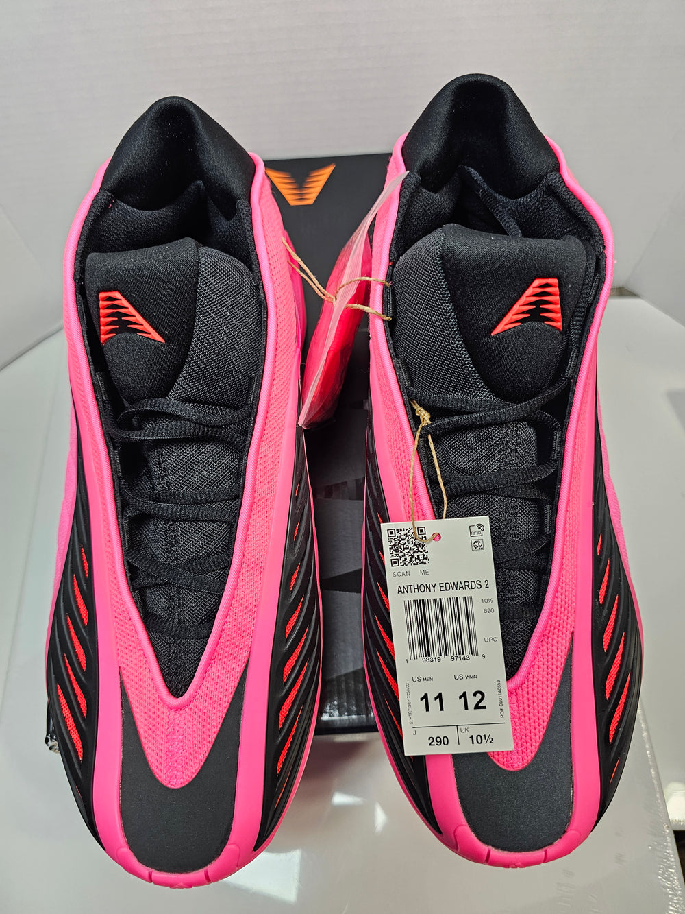 adidas AE 2 Anthony Edwards Lucid Pink Black KJ2363 Men's Size 11 New