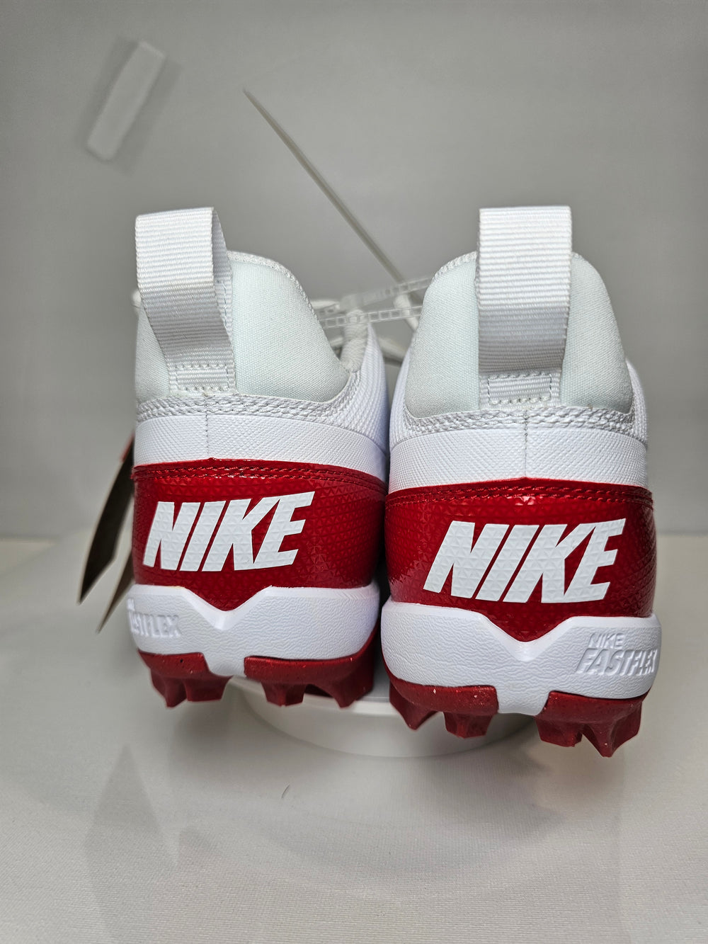 Nike Alpha Huarache 4 Elite Baseball Cleats White Red FN0028-102 Men's Size 11