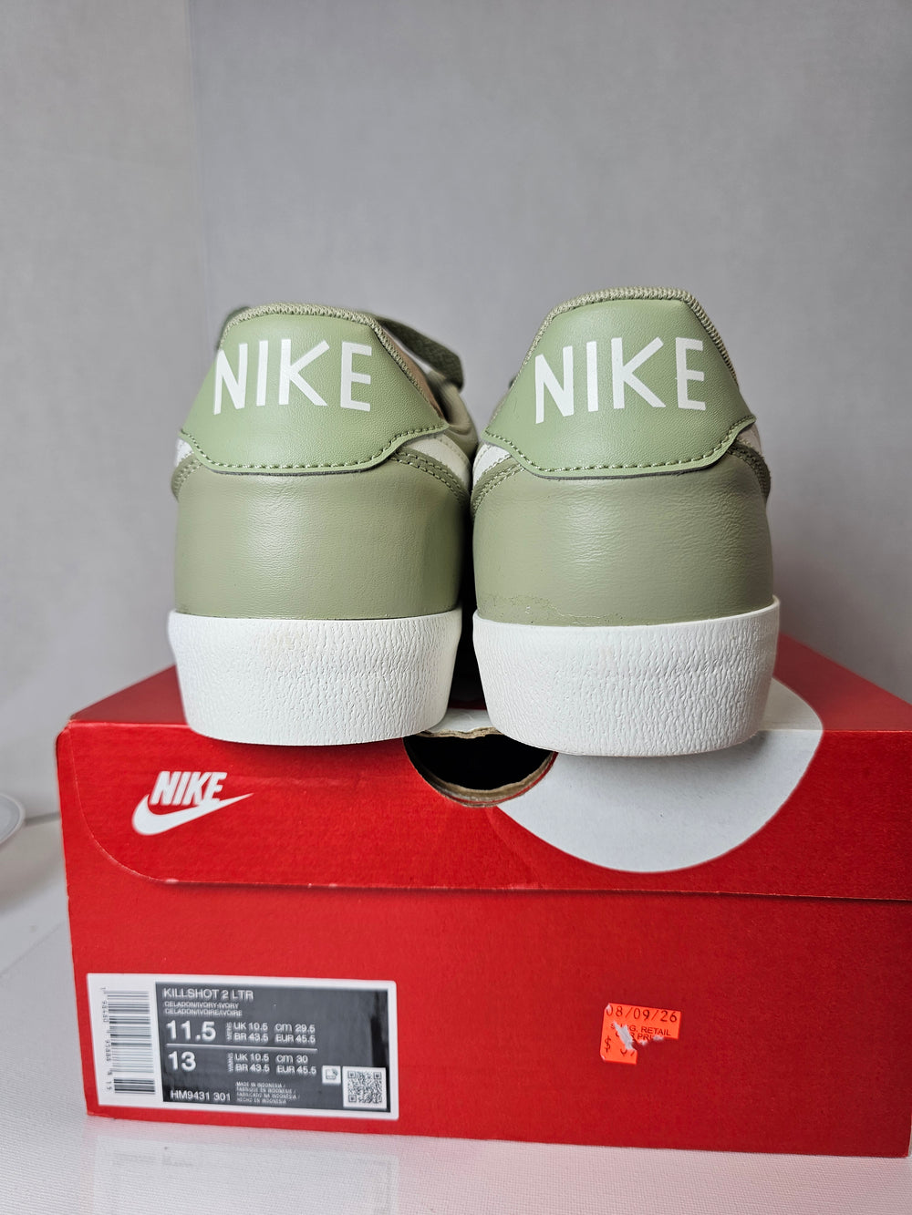 Nike Killshot 2 Leather Celadon Ivory HM9431-301 Men's Size 11.5 New (Copy)
