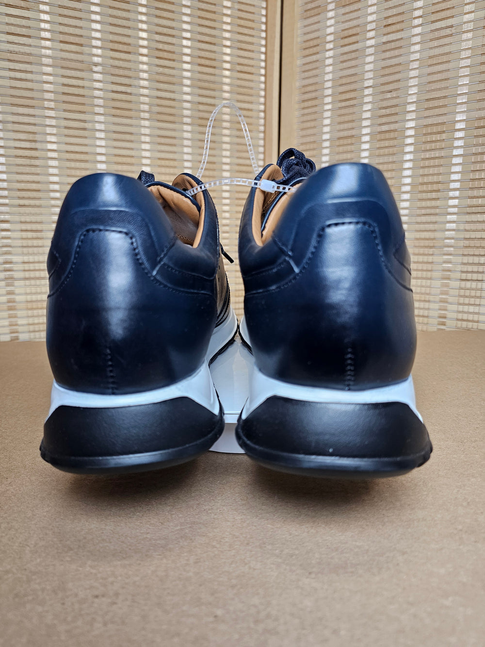 Allen Edmonds Everett Navy Leather Lace Up Sneakers Men’s 13 D