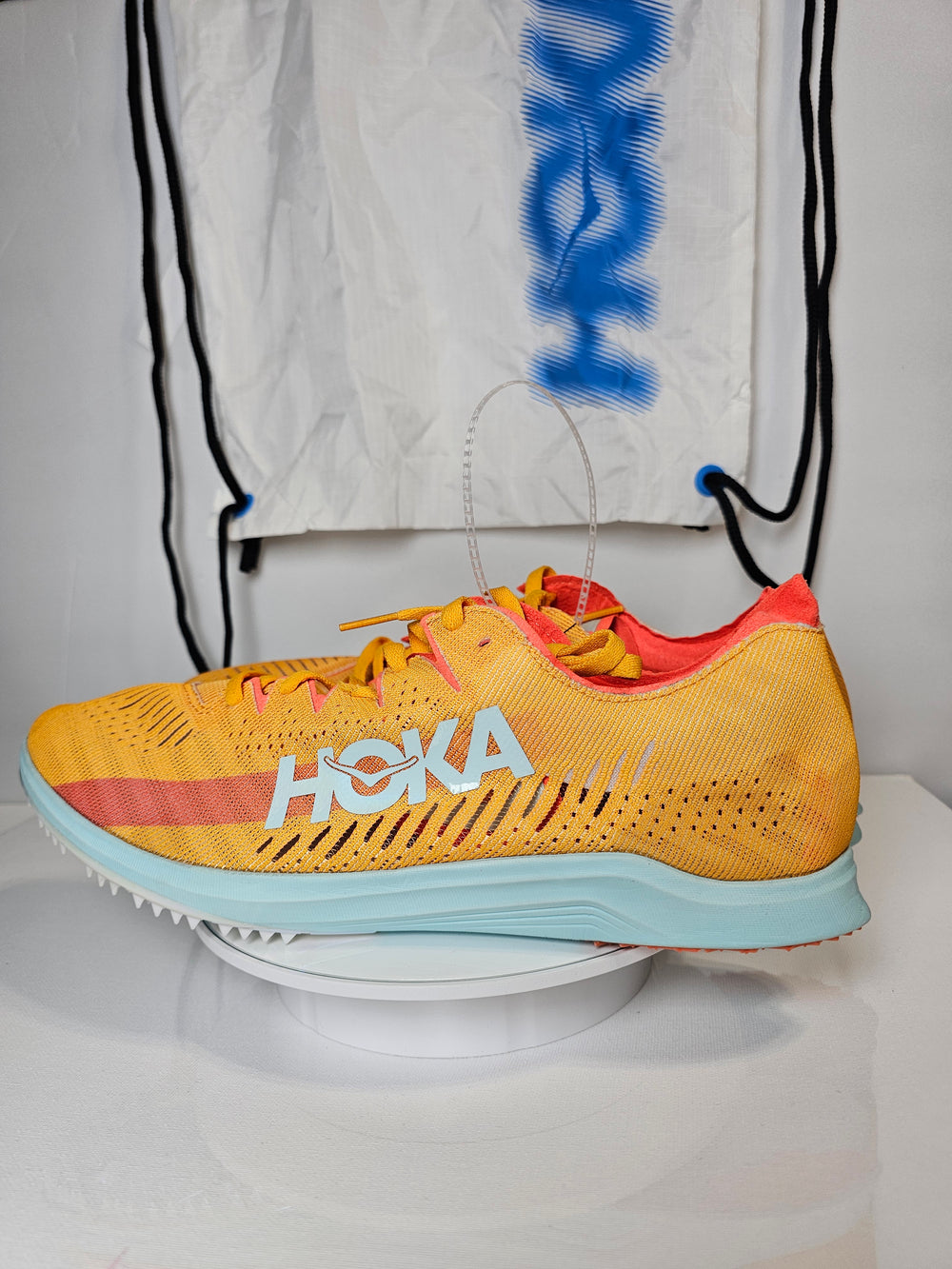 Hoka Cielo x LD Radiant Yellow/Camellia Carbon Fiber Track Spikes W14/M13 NWOB
