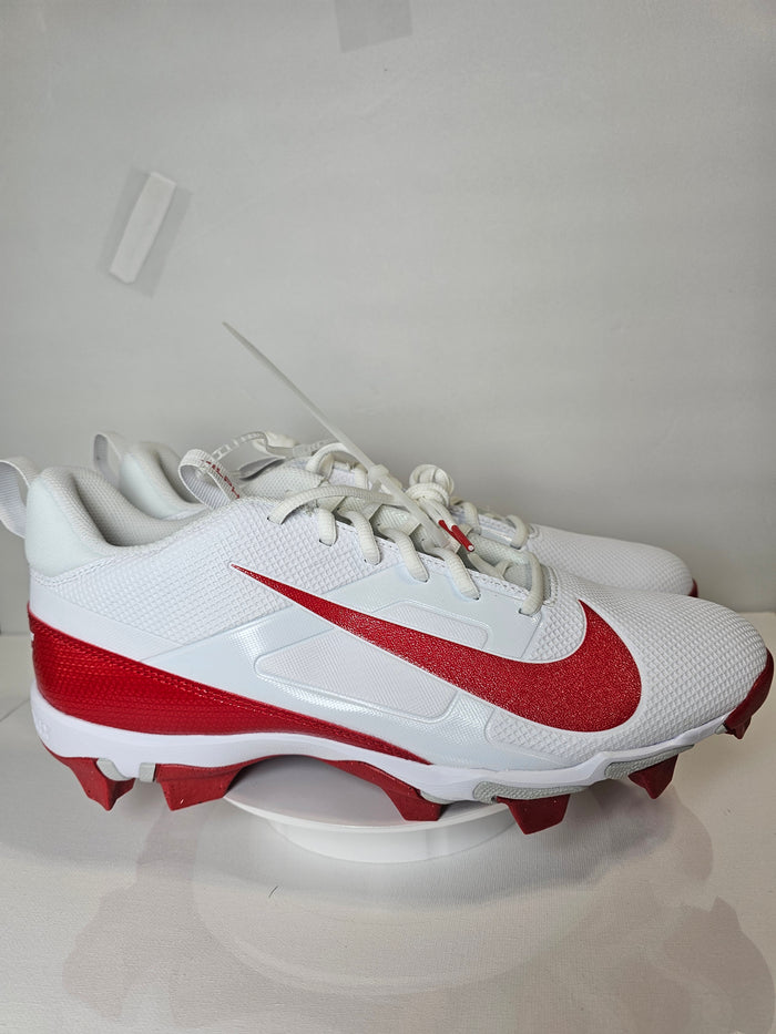 Nike Alpha Huarache 4 Elite Baseball Cleats White Red FN0028-102 Men's Size 11