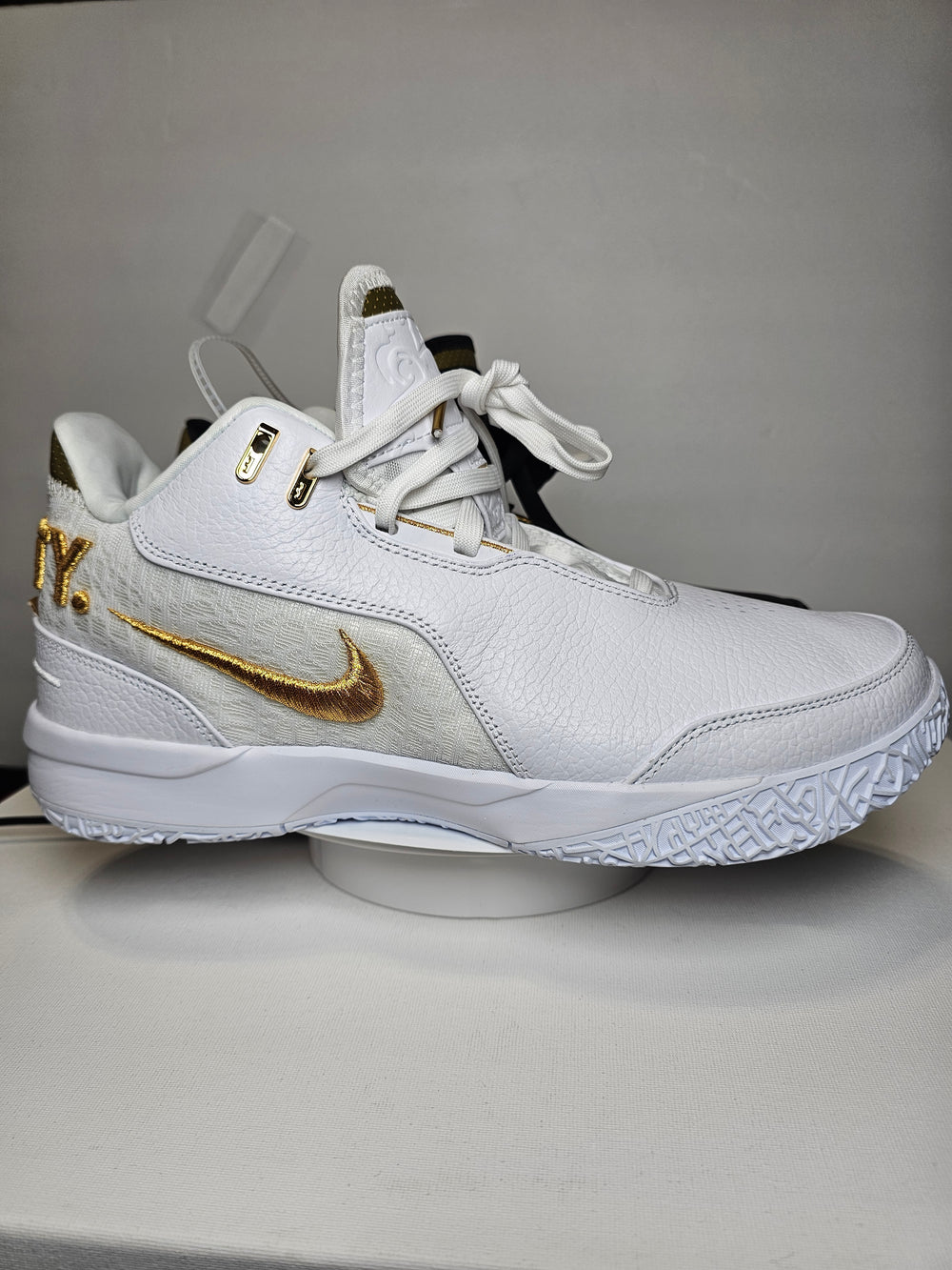 Nike LeBron NXXT Gen AMPD Equity White Black Gold Men's Size 11 FJ1566-13